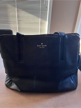 kate spade New York Black Leather Tote Purse